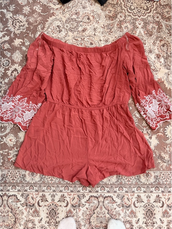 Xhilaration Pants - Women’s boho embroidered off should romper
